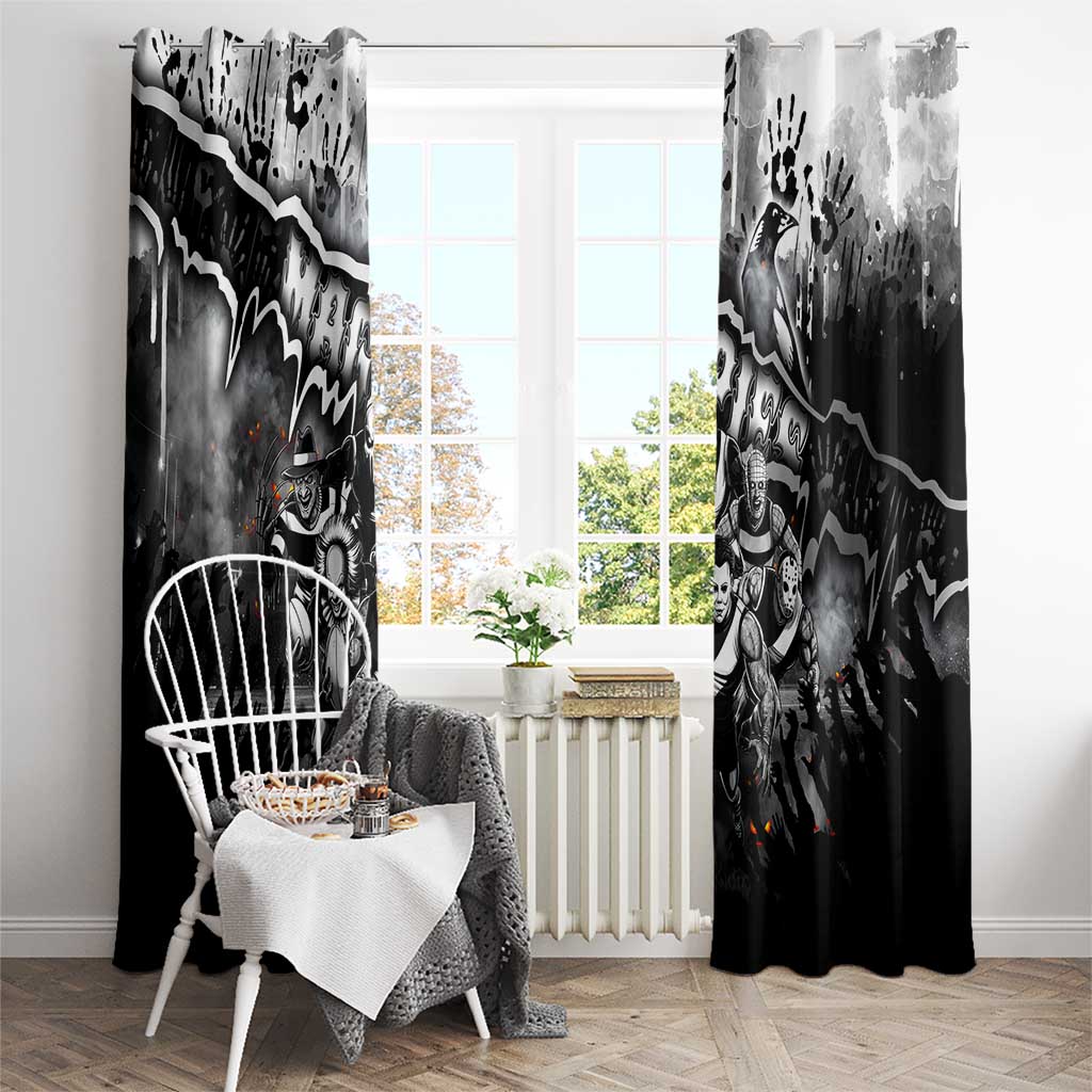 Step Into Horror Domain Magpies Football Window Curtain Halloween Horror Movie Characters - Aussie Hoodie
