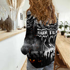 Step Into Horror Domain Magpies Football Women Casual Shirt Halloween Horror Movie Characters - Aussie Hoodie