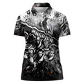 Step Into Horror Domain Magpies Football Women Polo Shirt Halloween Horror Movie Characters - Aussie Hoodie