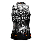 Step Into Horror Domain Magpies Football Women Sleeveless Polo Shirt Halloween Horror Movie Characters - Aussie Hoodie