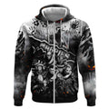 Step Into Horror Domain Magpies Football Zip Hoodie Halloween Horror Movie Characters - Aussie Hoodie