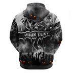 Step Into Horror Domain Magpies Football Zip Hoodie Halloween Horror Movie Characters - Aussie Hoodie