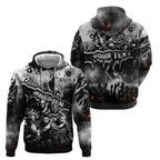 Step Into Horror Domain Magpies Football Zip Hoodie Halloween Horror Movie Characters - Aussie Hoodie
