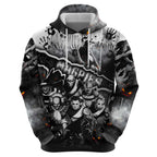 Step Into Horror Domain Magpies Football Zip Hoodie Halloween Horror Movie Characters - Aussie Hoodie