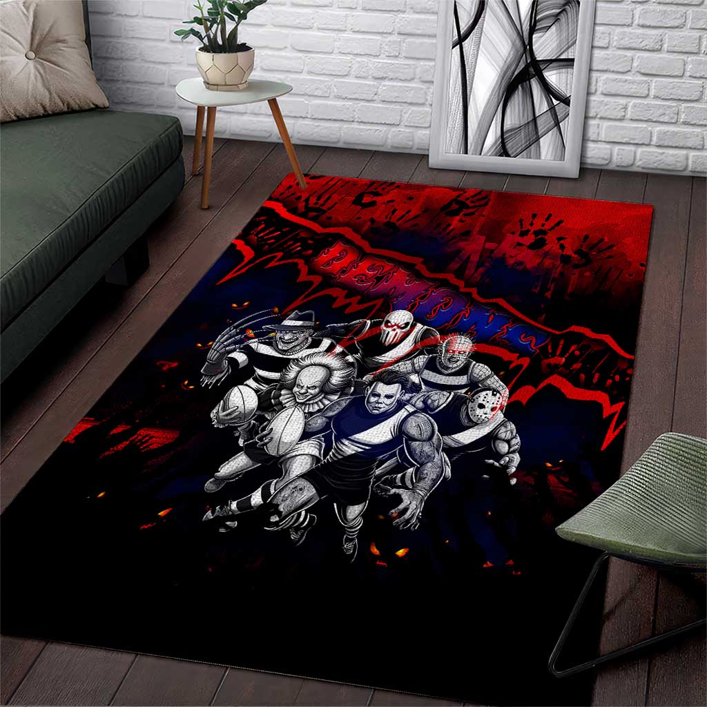 Step Into Horror Domain Demons Football Area Rug Halloween Horror Movie Characters - Aussie Hoodie