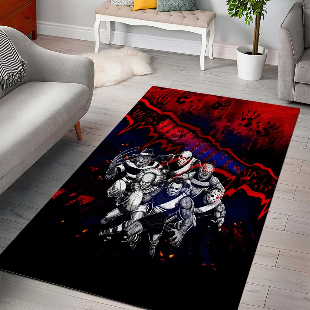 Step Into Horror Domain Demons Football Area Rug Halloween Horror Movie Characters - Aussie Hoodie