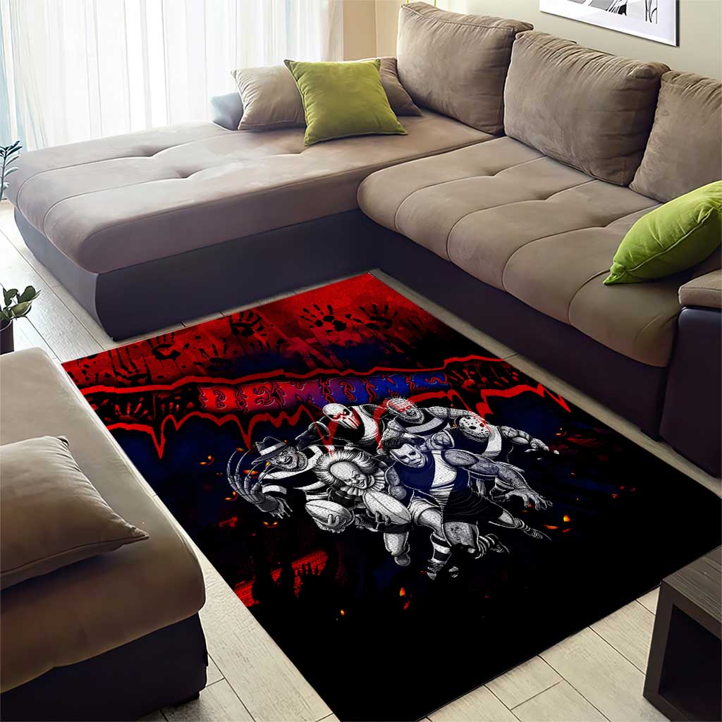 Step Into Horror Domain Demons Football Area Rug Halloween Horror Movie Characters - Aussie Hoodie