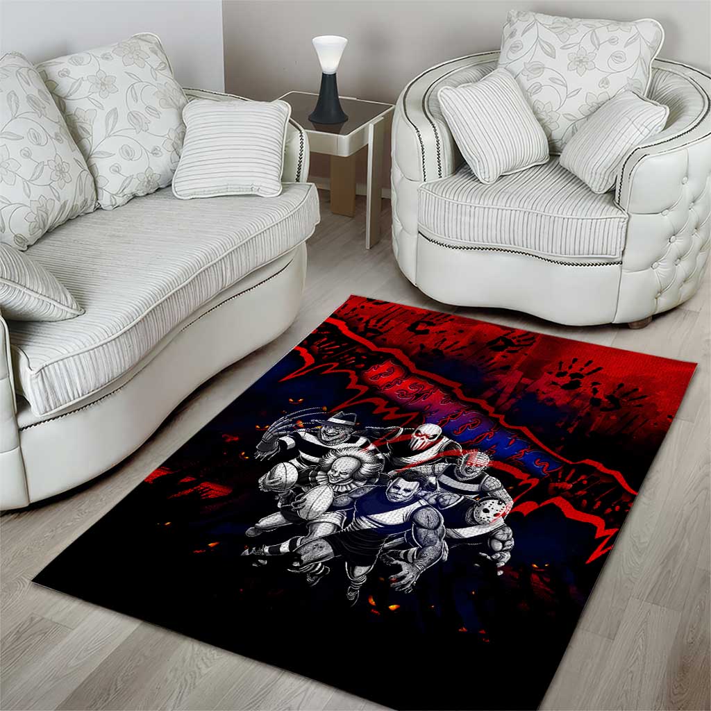 Step Into Horror Domain Demons Football Area Rug Halloween Horror Movie Characters - Aussie Hoodie