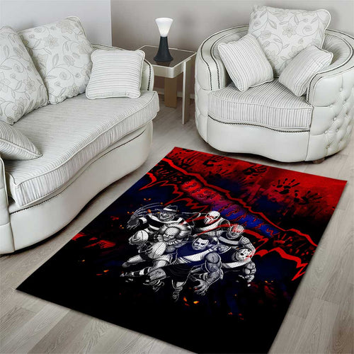 Step Into Horror Domain Demons Football Area Rug Halloween Horror Movie Characters - Aussie Hoodie