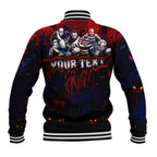 Step Into Horror Domain Demons Football Baseball Jacket Halloween Horror Movie Characters - Aussie Hoodie