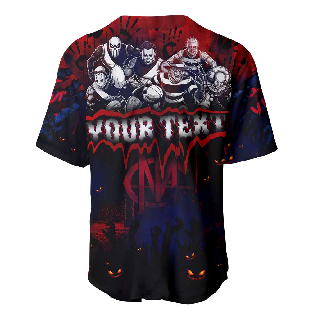Step Into Horror Domain Demons Football Baseball Jersey Halloween Horror Movie Characters - Aussie Hoodie