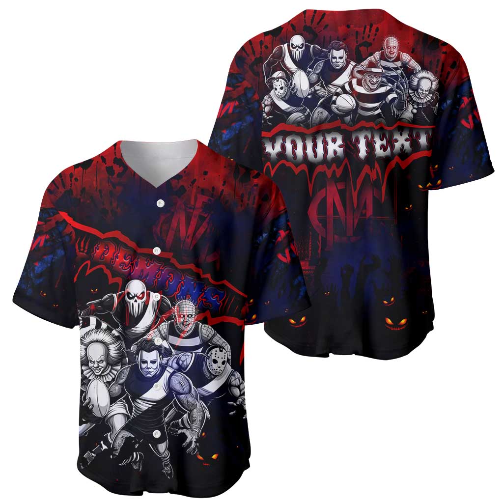 Step Into Horror Domain Demons Football Baseball Jersey Halloween Horror Movie Characters - Aussie Hoodie