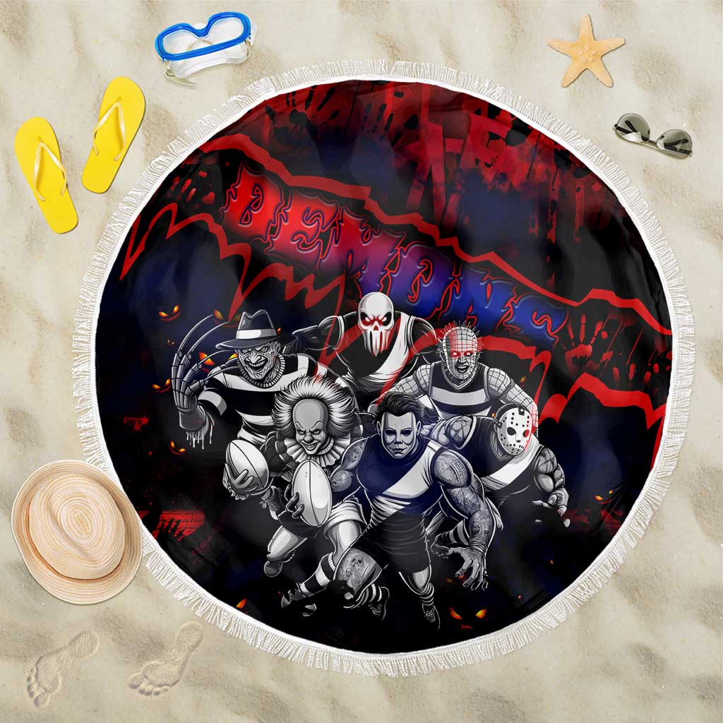 Step Into Horror Domain Demons Football Beach Blanket Halloween Horror Movie Characters - Aussie Hoodie