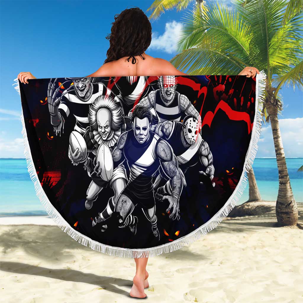 Step Into Horror Domain Demons Football Beach Blanket Halloween Horror Movie Characters - Aussie Hoodie