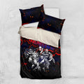 Step Into Horror Domain Demons Football Bedding Set Halloween Horror Movie Characters - Aussie Hoodie