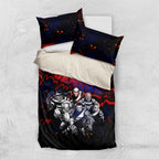 Step Into Horror Domain Demons Football Bedding Set Halloween Horror Movie Characters - Aussie Hoodie