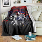 Step Into Horror Domain Demons Football Blanket Halloween Horror Movie Characters - Aussie Hoodie