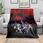 Step Into Horror Domain Demons Football Blanket Halloween Horror Movie Characters - Aussie Hoodie