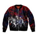 Step Into Horror Domain Demons Football Bomber Jacket Halloween Horror Movie Characters - Aussie Hoodie