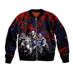 Step Into Horror Domain Demons Football Bomber Jacket Halloween Horror Movie Characters - Aussie Hoodie