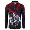 Step Into Horror Domain Demons Football Button Sweatshirt Halloween Horror Movie Characters - Aussie Hoodie