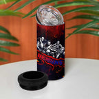 Step Into Horror Domain Demons Football 4 in 1 Can Cooler Tumbler Halloween Horror Movie Characters - Aussie Hoodie