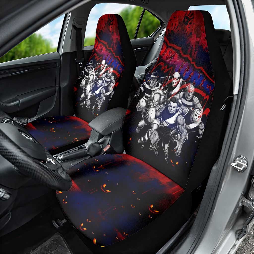 Step Into Horror Domain Demons Football Car Seat Cover Halloween Horror Movie Characters - Aussie Hoodie