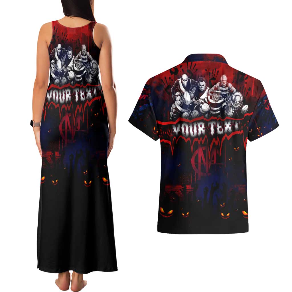 Step Into Horror Domain Demons Football Couples Matching Tank Maxi Dress and Hawaiian Shirt Halloween Horror Movie Characters - Aussie Hoodie