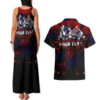 Step Into Horror Domain Demons Football Couples Matching Tank Maxi Dress and Hawaiian Shirt Halloween Horror Movie Characters - Aussie Hoodie