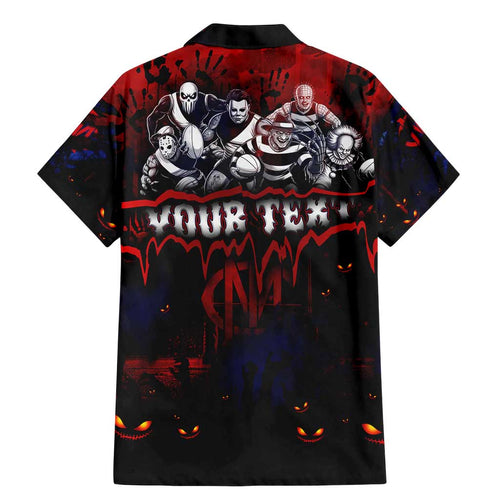 Step Into Horror Domain Demons Football Family Matching Mermaid Dress and Hawaiian Shirt Halloween Horror Movie Characters - Aussie Hoodie