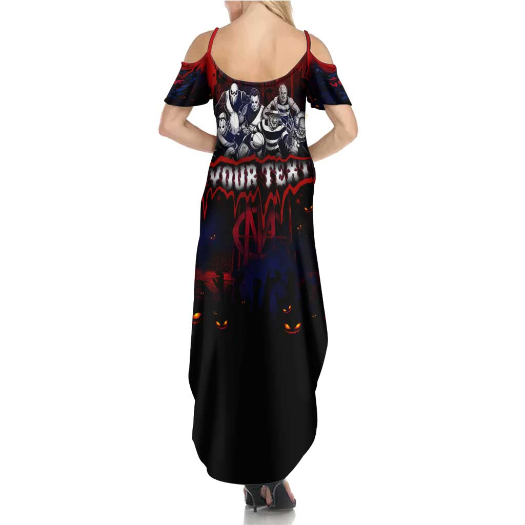 Step Into Horror Domain Demons Football Family Matching Summer Maxi Dress and Hawaiian Shirt Halloween Horror Movie Characters - Aussie Hoodie