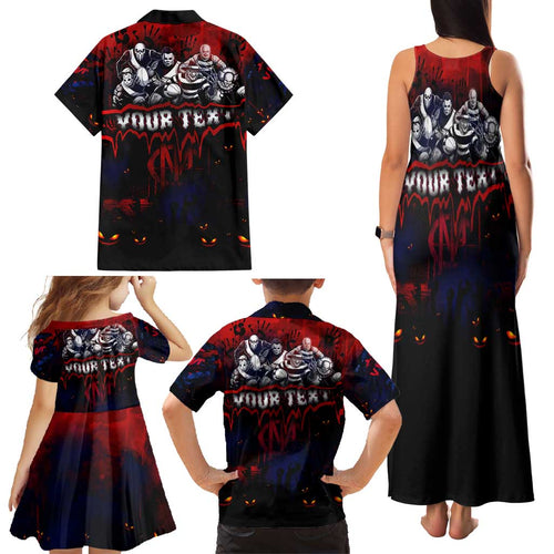Step Into Horror Domain Demons Football Family Matching Tank Maxi Dress and Hawaiian Shirt Halloween Horror Movie Characters - Aussie Hoodie