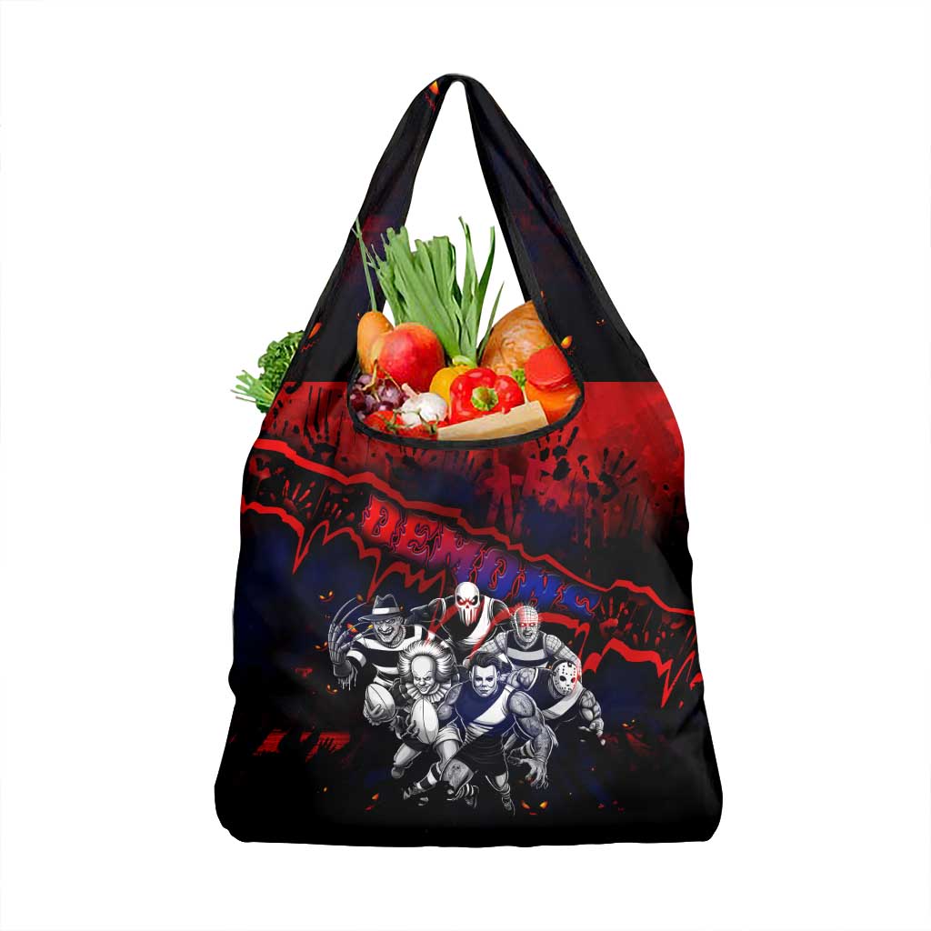 Step Into Horror Domain Demons Football Grocery Bag Halloween Horror Movie Characters - Aussie Hoodie
