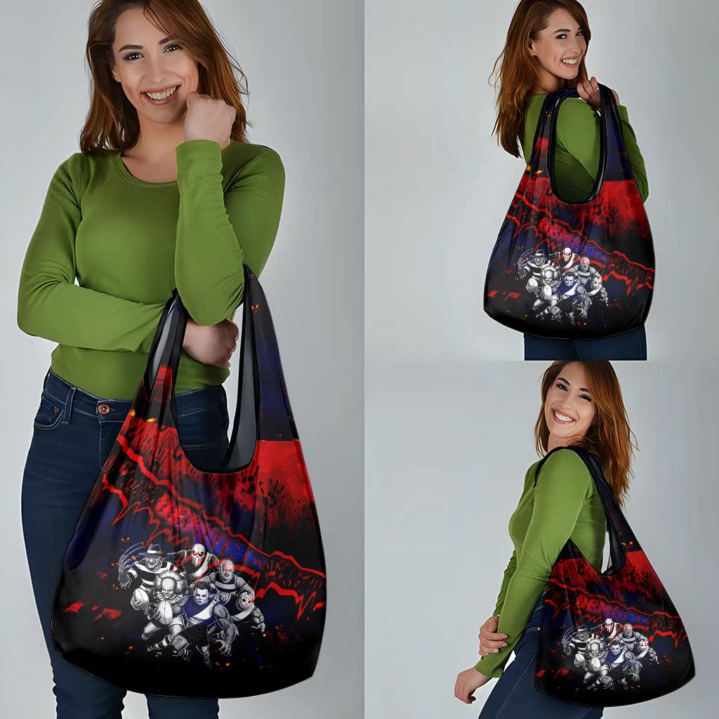 Step Into Horror Domain Demons Football Grocery Bag Halloween Horror Movie Characters - Aussie Hoodie