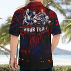 Step Into Horror Domain Demons Football Hawaiian Shirt Halloween Horror Movie Characters - Aussie Hoodie