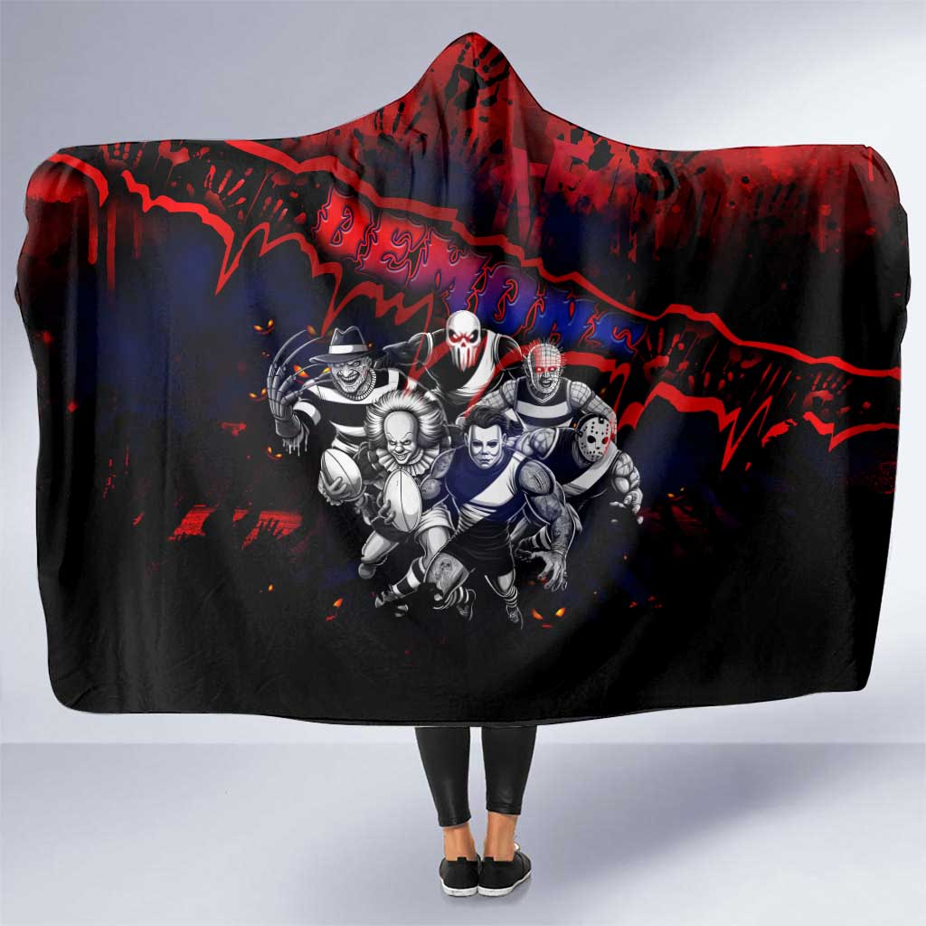 Step Into Horror Domain Demons Football Hooded Blanket Halloween Horror Movie Characters - Aussie Hoodie