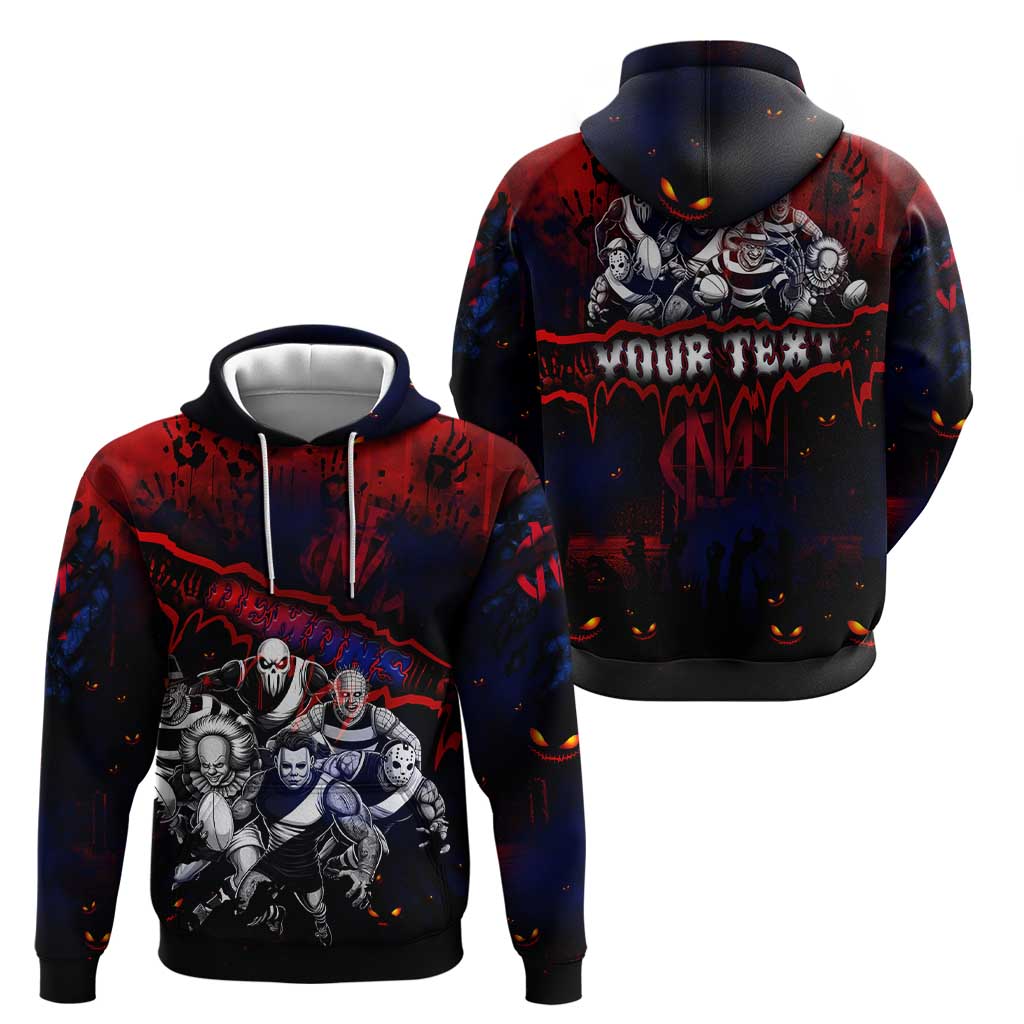 Step Into Horror Domain Demons Football Hoodie Halloween Horror Movie Characters - Aussie Hoodie