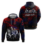 Step Into Horror Domain Demons Football Hoodie Halloween Horror Movie Characters - Aussie Hoodie