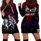 Step Into Horror Domain Demons Football Hoodie Dress Halloween Horror Movie Characters - Aussie Hoodie