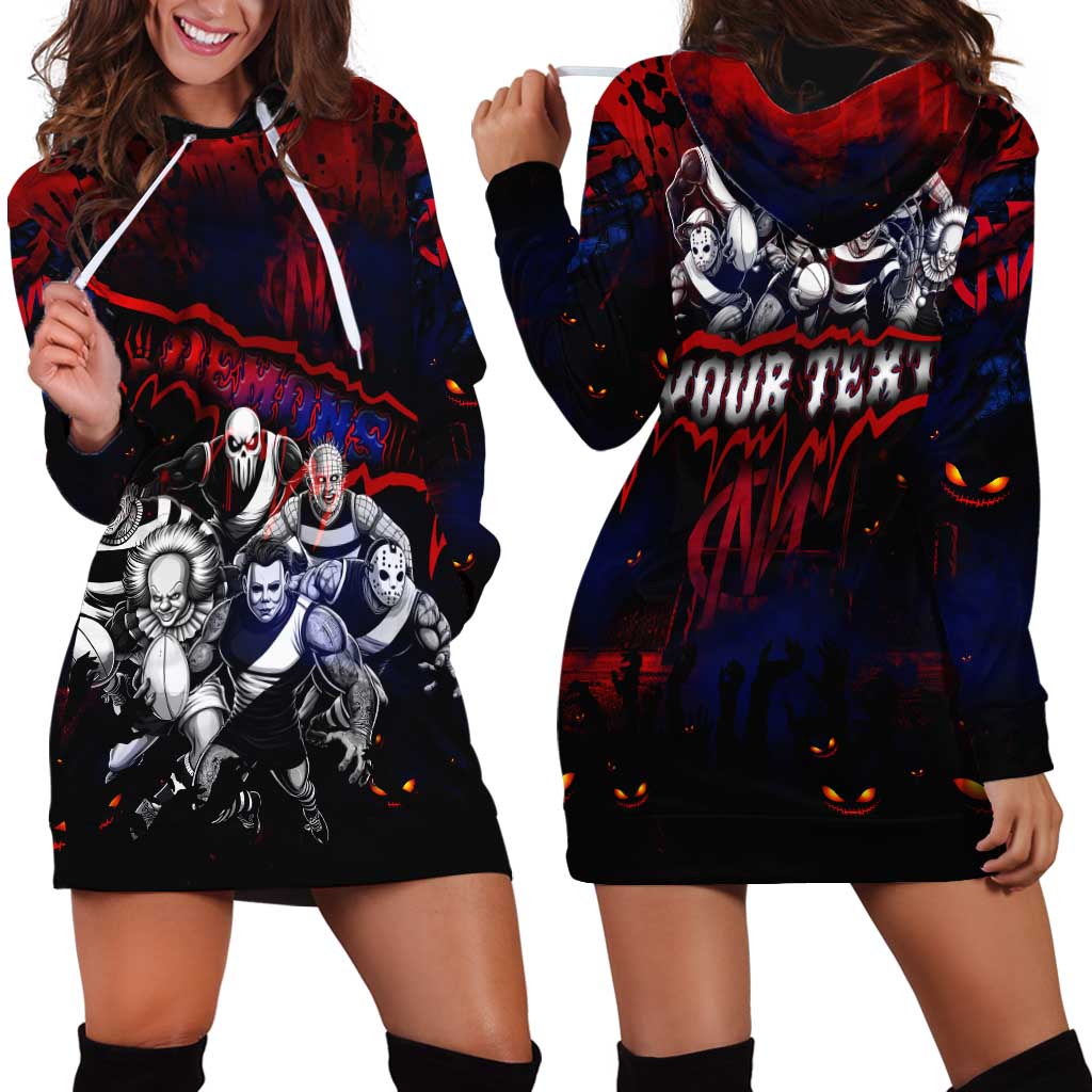 Step Into Horror Domain Demons Football Hoodie Dress Halloween Horror Movie Characters - Aussie Hoodie