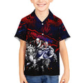 Step Into Horror Domain Demons Football Kid Hawaiian Shirt Halloween Horror Movie Characters - Aussie Hoodie