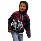 Step Into Horror Domain Demons Football Kid Hoodie Halloween Horror Movie Characters - Aussie Hoodie