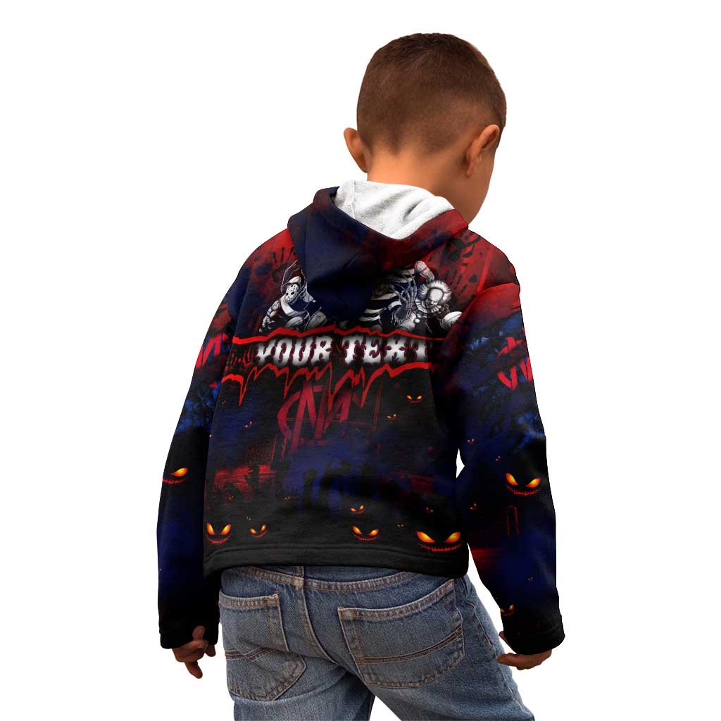 Step Into Horror Domain Demons Football Kid Hoodie Halloween Horror Movie Characters - Aussie Hoodie