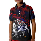 Step Into Horror Domain Demons Football Kid Polo Shirt Halloween Horror Movie Characters - Aussie Hoodie
