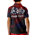 Step Into Horror Domain Demons Football Kid Polo Shirt Halloween Horror Movie Characters - Aussie Hoodie