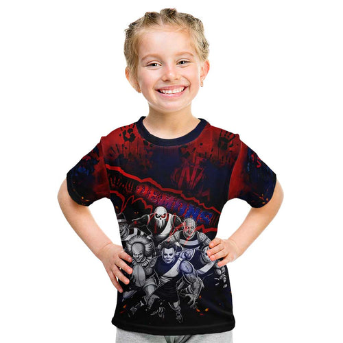 Step Into Horror Domain Demons Football Kid T Shirt Halloween Horror Movie Characters - Aussie Hoodie