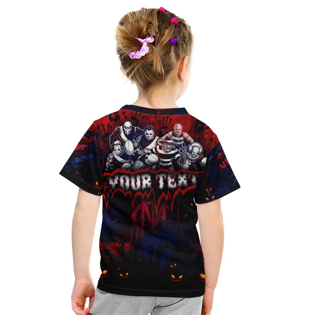 Step Into Horror Domain Demons Football Kid T Shirt Halloween Horror Movie Characters - Aussie Hoodie