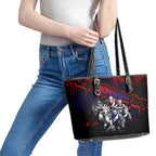 Step Into Horror Domain Demons Football Leather Tote Bag Halloween Horror Movie Characters - Aussie Hoodie
