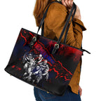 Step Into Horror Domain Demons Football Leather Tote Bag Halloween Horror Movie Characters - Aussie Hoodie