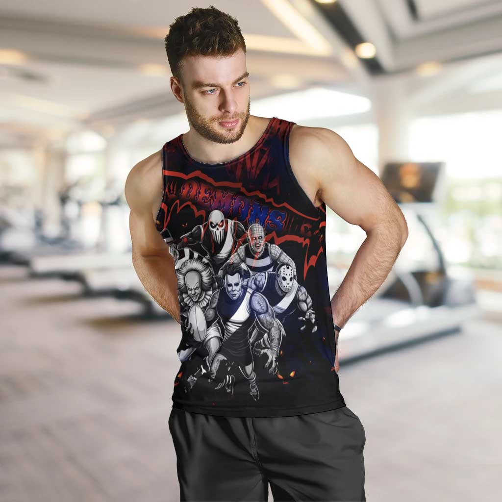 Step Into Horror Domain Demons Football Men Tank Top Halloween Horror Movie Characters - Aussie Hoodie